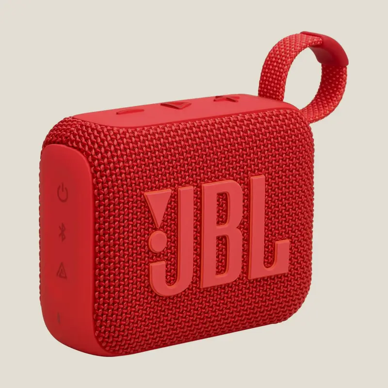 JBL Go 4 · Parlante Bluetooth portátil, color rojo