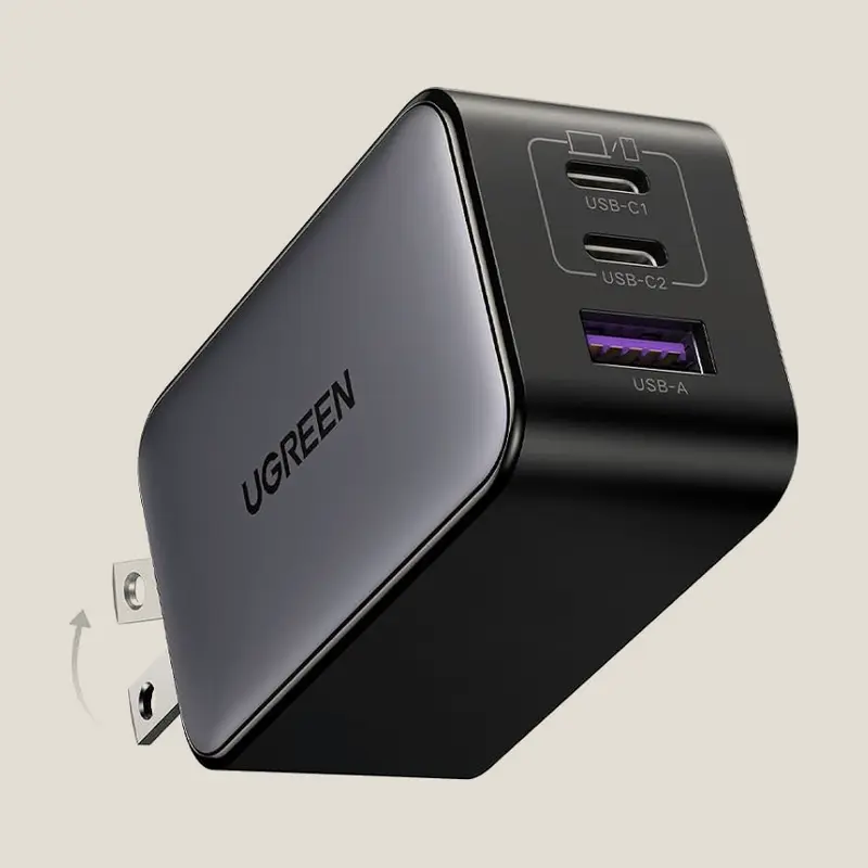 Ugreen Nexode 65W GaN · 3 puertos